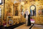 Святейший Патриарх Кирилл совершил панихиду на месте погребения приснопамятного Патриарха Сергия в Богоявленском кафедральном соборе в Елохове