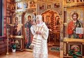 В день своего 75-летия Святейший Патриарх Кирилл совершил Литургию в Александро-Невском скиту