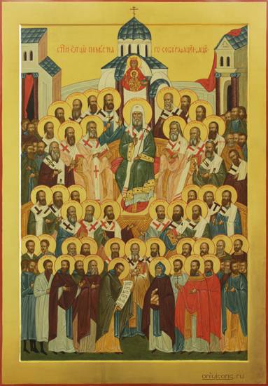 Божественная литургия в день памяти святых отцев Поместного Собора Церкви Русския 1917-1918 гг.