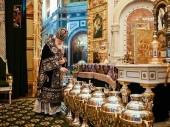 В Великий Четверток Предстоятель Русской Церкви совершил Литургию и чин освящения мира в Храме Христа Спасителя