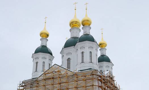 Управляющий Нижегородской епархией посетил строящийся храм в честь святого благоверного князя Георгия Всеволодовича
